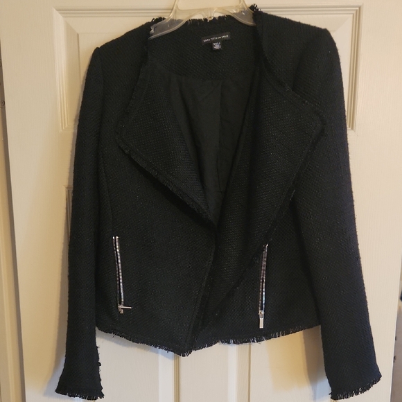 Saks Fifth Avenue Black Textured Blazer - Picture 1 of 9